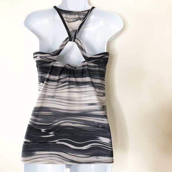 Marmot Tank Top Built In Bra Grey Medium Racer Back - Picture 6 of 7